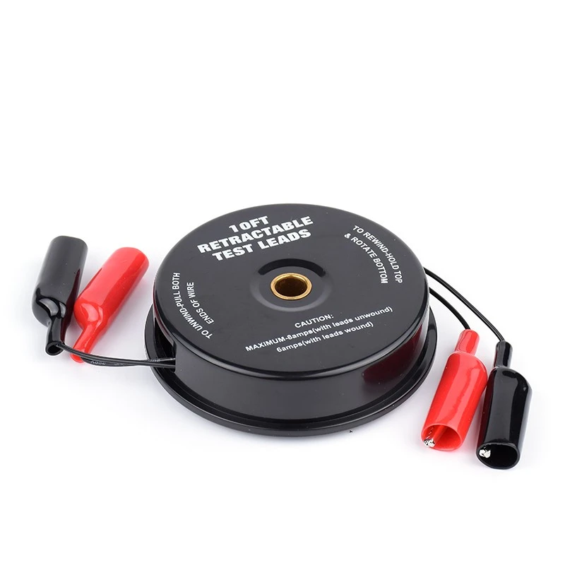 2 X 10ft Magnetic Retractable Test Leads - 30V DC Max, 8A Current factory 2 X 10ft Magnetic Retractable Test Leads - 30V DC Max, 8A Current factory